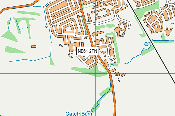 NE61 2FN map - OS VectorMap District (Ordnance Survey)