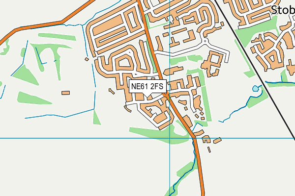 NE61 2FS map - OS VectorMap District (Ordnance Survey)