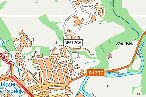 NE61 2GH map - OS VectorMap District (Ordnance Survey)