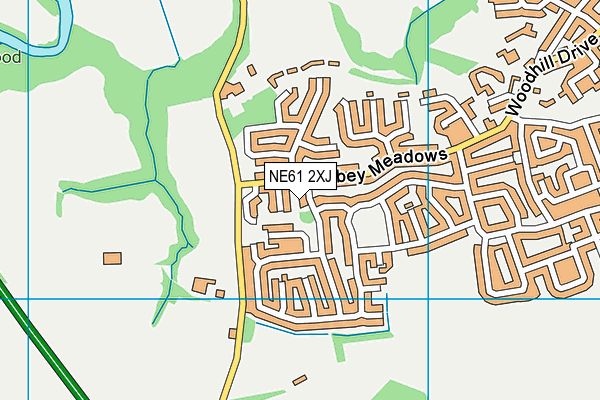 NE61 2XJ map - OS VectorMap District (Ordnance Survey)