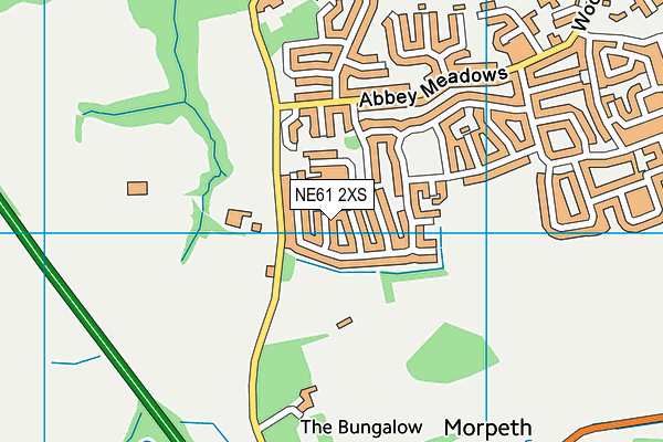 NE61 2XS map - OS VectorMap District (Ordnance Survey)