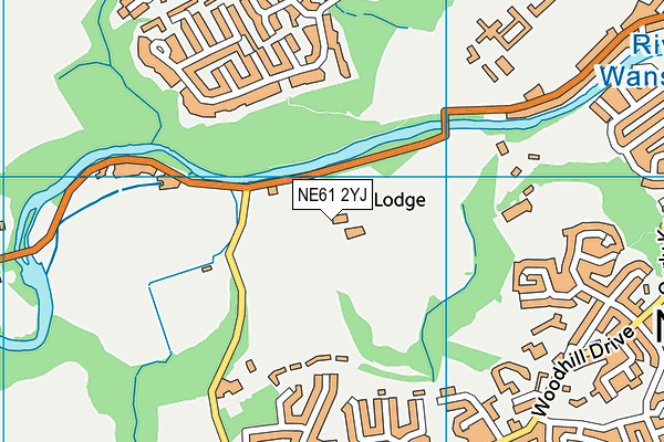 NE61 2YJ map - OS VectorMap District (Ordnance Survey)