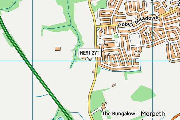 NE61 2YT map - OS VectorMap District (Ordnance Survey)