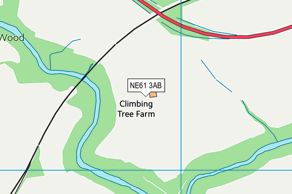 NE61 3AB map - OS VectorMap District (Ordnance Survey)