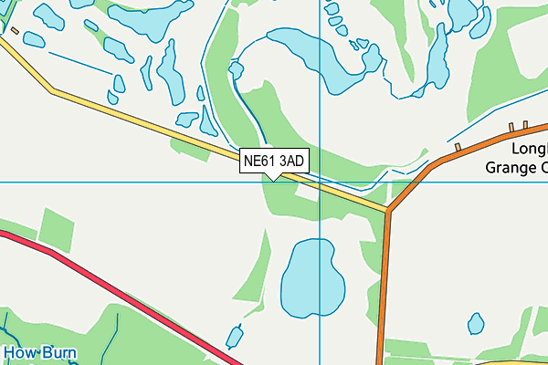 NE61 3AD map - OS VectorMap District (Ordnance Survey)