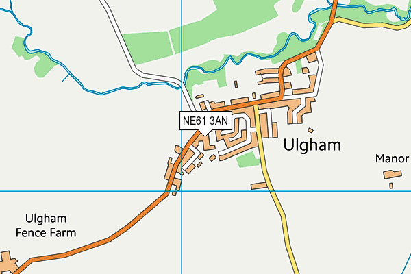 NE61 3AN map - OS VectorMap District (Ordnance Survey)