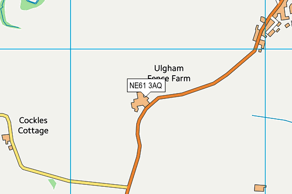 NE61 3AQ map - OS VectorMap District (Ordnance Survey)