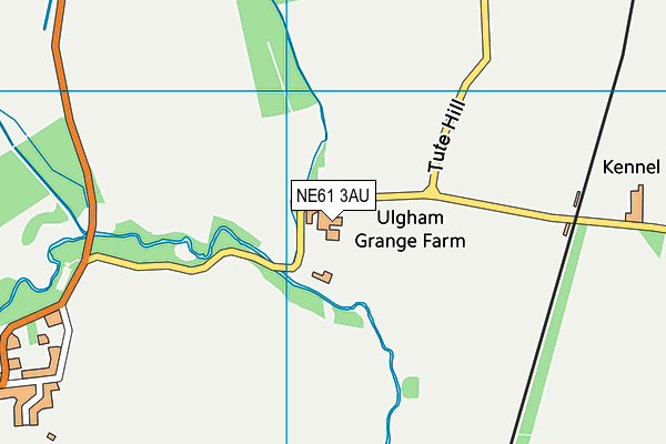 NE61 3AU map - OS VectorMap District (Ordnance Survey)