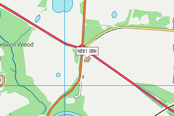 NE61 3BN map - OS VectorMap District (Ordnance Survey)