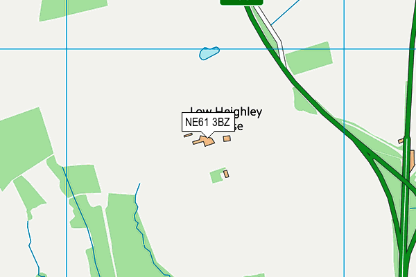 NE61 3BZ map - OS VectorMap District (Ordnance Survey)