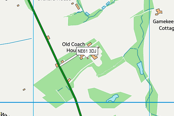 NE61 3DJ map - OS VectorMap District (Ordnance Survey)