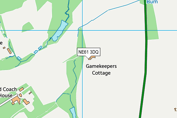 NE61 3DQ map - OS VectorMap District (Ordnance Survey)