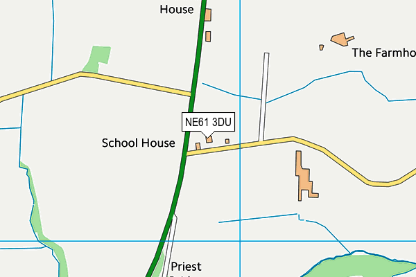 Tritlington Church of England First School map (NE61 3DU) - OS VectorMap District (Ordnance Survey)
