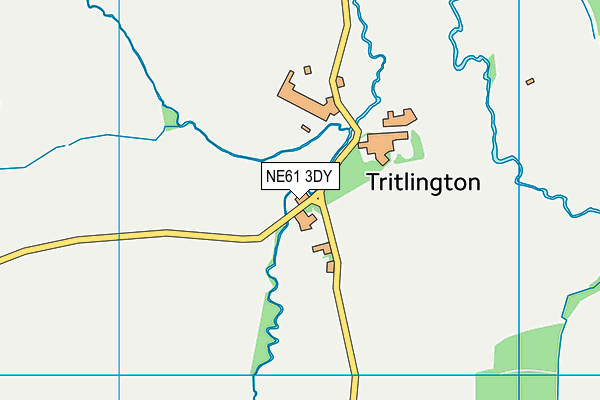 NE61 3DY map - OS VectorMap District (Ordnance Survey)