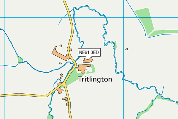 NE61 3ED map - OS VectorMap District (Ordnance Survey)