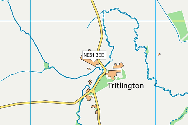 NE61 3EE map - OS VectorMap District (Ordnance Survey)