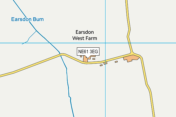 NE61 3EG map - OS VectorMap District (Ordnance Survey)