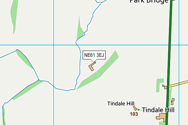 NE61 3EJ map - OS VectorMap District (Ordnance Survey)