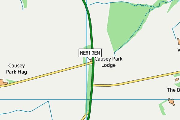 NE61 3EN map - OS VectorMap District (Ordnance Survey)