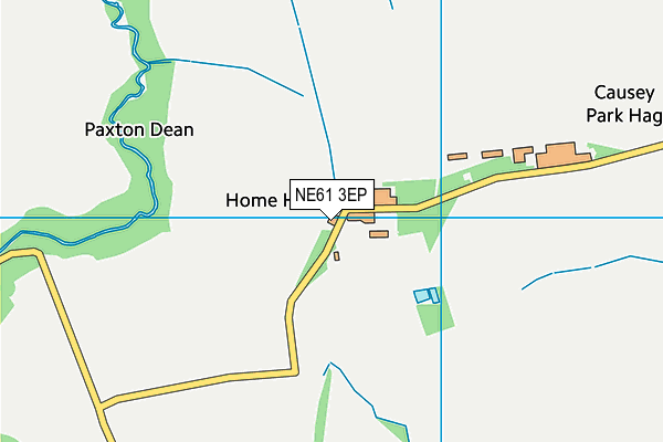 NE61 3EP map - OS VectorMap District (Ordnance Survey)