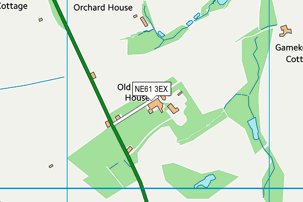 NE61 3EX map - OS VectorMap District (Ordnance Survey)