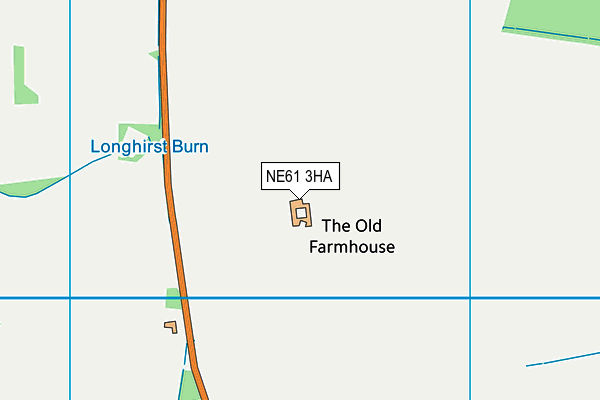 NE61 3HA map - OS VectorMap District (Ordnance Survey)