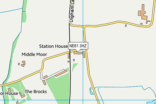 NE61 3HZ map - OS VectorMap District (Ordnance Survey)