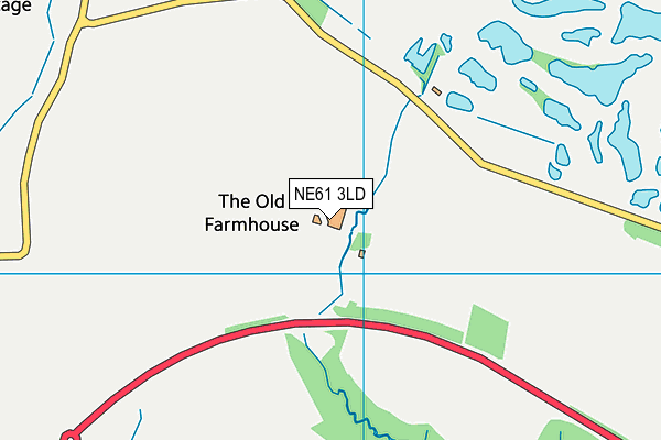 NE61 3LD map - OS VectorMap District (Ordnance Survey)