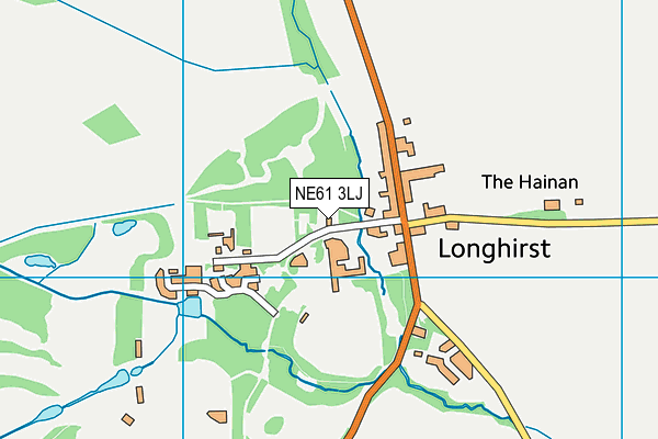 NE61 3LJ map - OS VectorMap District (Ordnance Survey)