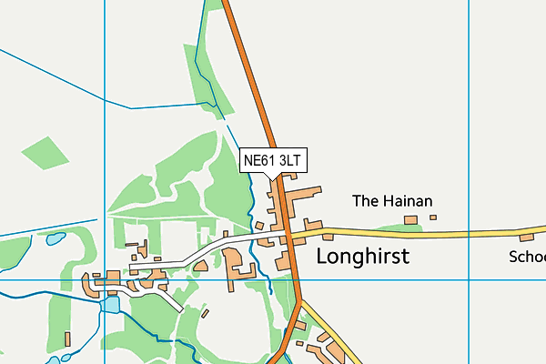 NE61 3LT map - OS VectorMap District (Ordnance Survey)