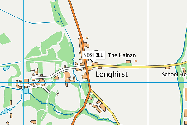 NE61 3LU map - OS VectorMap District (Ordnance Survey)