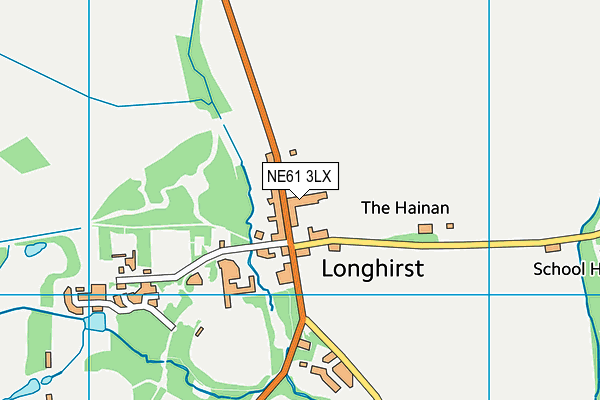 NE61 3LX map - OS VectorMap District (Ordnance Survey)