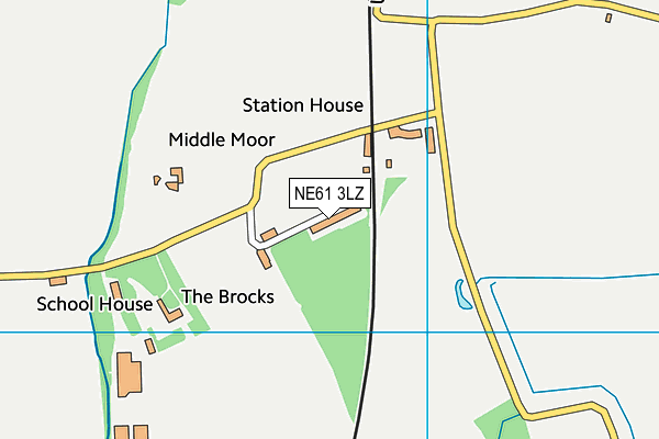 NE61 3LZ map - OS VectorMap District (Ordnance Survey)