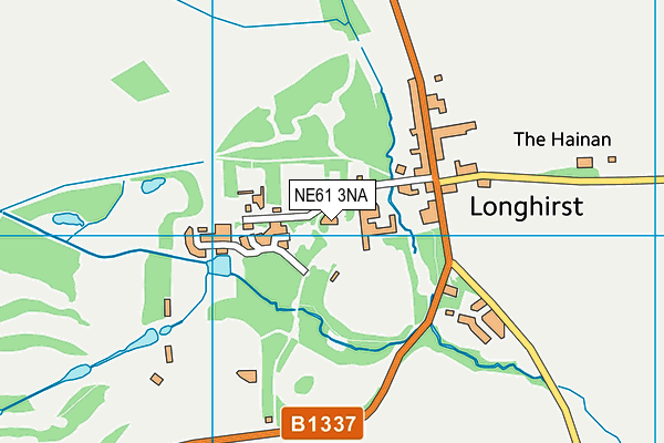 NE61 3NA map - OS VectorMap District (Ordnance Survey)