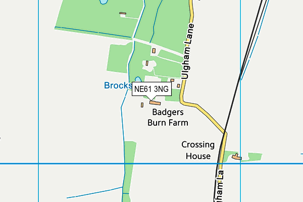 NE61 3NG map - OS VectorMap District (Ordnance Survey)