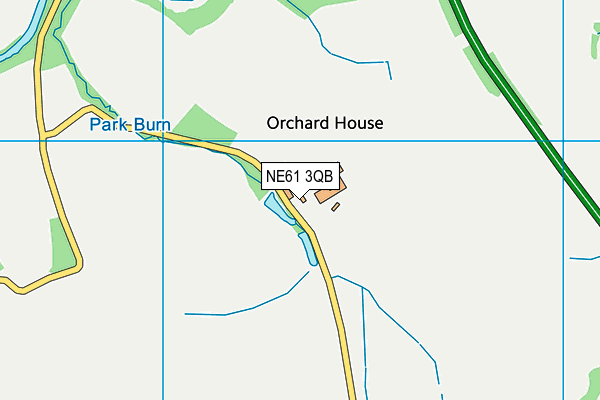 NE61 3QB map - OS VectorMap District (Ordnance Survey)