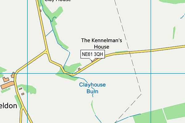 NE61 3QH map - OS VectorMap District (Ordnance Survey)