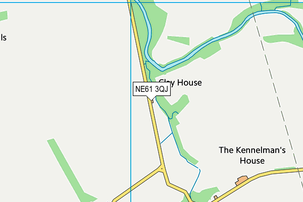 NE61 3QJ map - OS VectorMap District (Ordnance Survey)