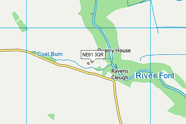 NE61 3QR map - OS VectorMap District (Ordnance Survey)