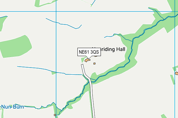 NE61 3QS map - OS VectorMap District (Ordnance Survey)