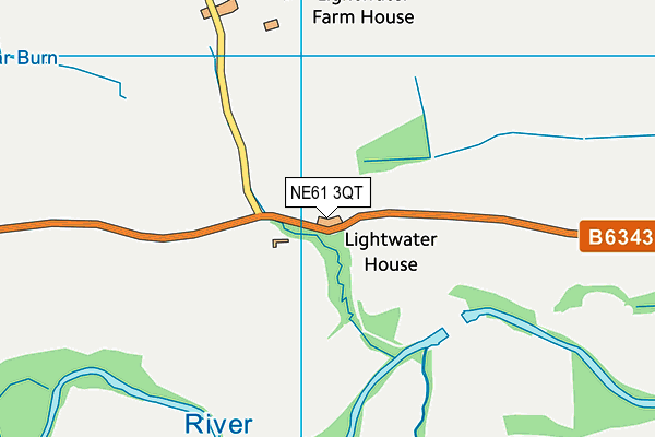 NE61 3QT map - OS VectorMap District (Ordnance Survey)