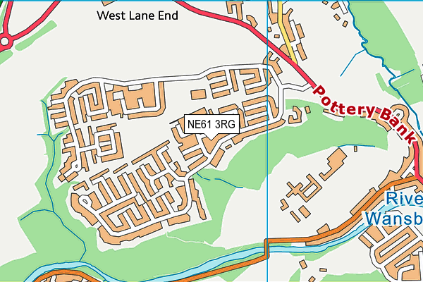 NE61 3RG map - OS VectorMap District (Ordnance Survey)