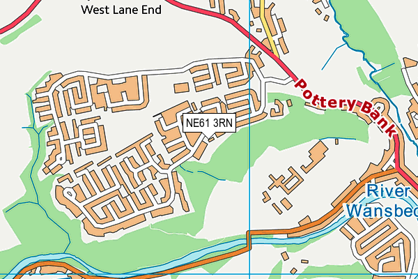 NE61 3RN map - OS VectorMap District (Ordnance Survey)