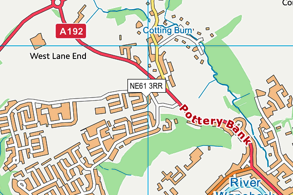 NE61 3RR map - OS VectorMap District (Ordnance Survey)