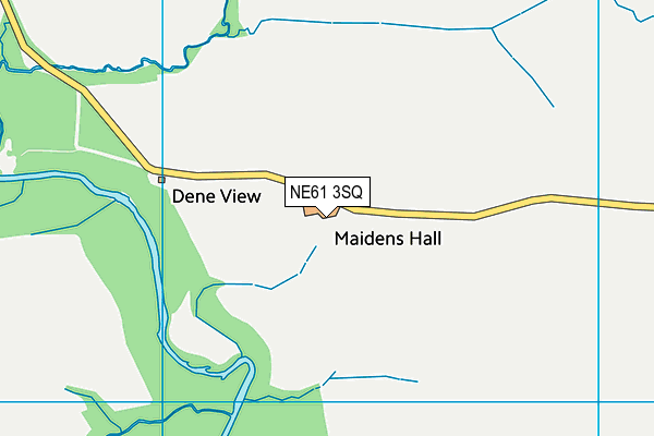 NE61 3SQ map - OS VectorMap District (Ordnance Survey)