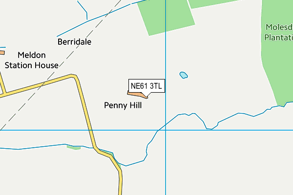 NE61 3TL map - OS VectorMap District (Ordnance Survey)