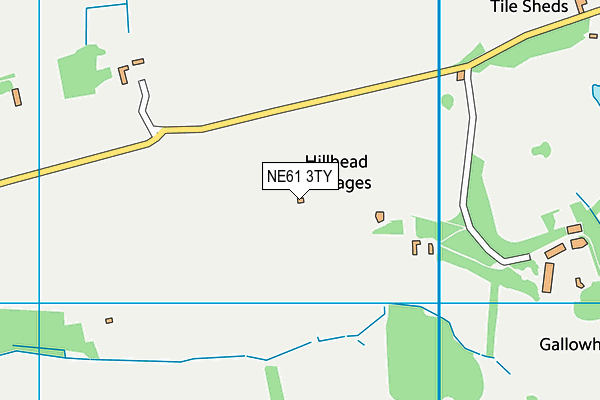 NE61 3TY map - OS VectorMap District (Ordnance Survey)