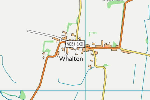 NE61 3XD map - OS VectorMap District (Ordnance Survey)