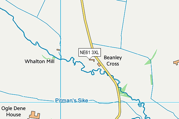 NE61 3XL map - OS VectorMap District (Ordnance Survey)