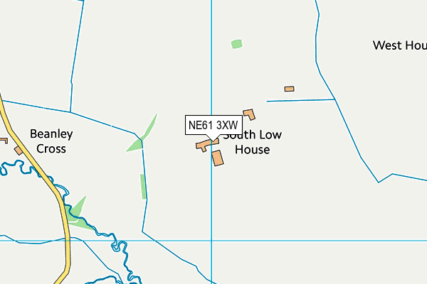 NE61 3XW map - OS VectorMap District (Ordnance Survey)